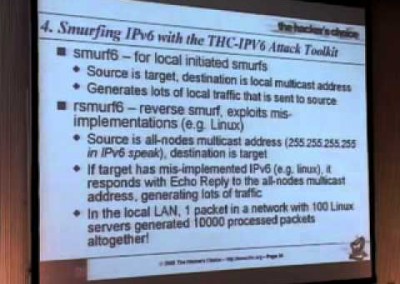 22C3: Attacking the IPv6 protocol suite