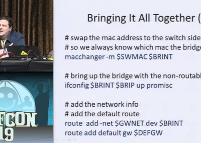 DEF CON 19: Defeating wired 802.1x with a transparent bridge using Linux