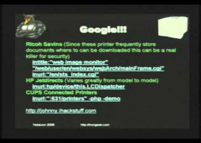 NOTACON 3: Network printer hacking